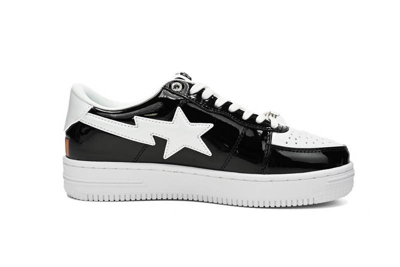 BP A Bathing Ape Bape Sta Low Black and White Shark