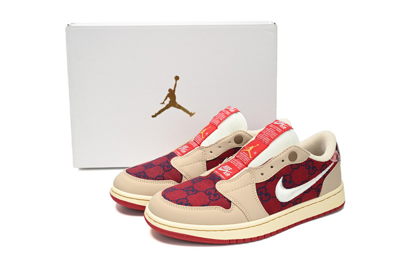 Q3 Air Jordan 1 Low Gucci Pearl Red