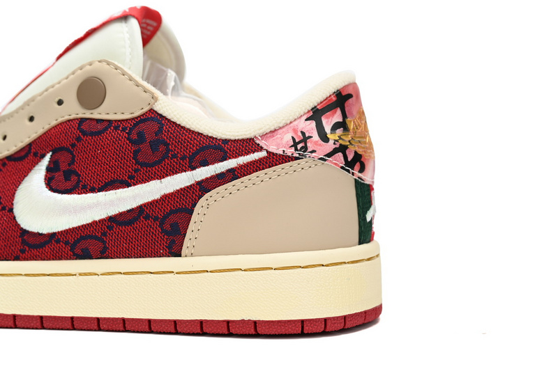 Q3 Air Jordan 1 Low Gucci Pearl Red