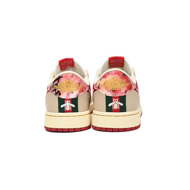 Q3 Air Jordan 1 Low Gucci Pearl Red