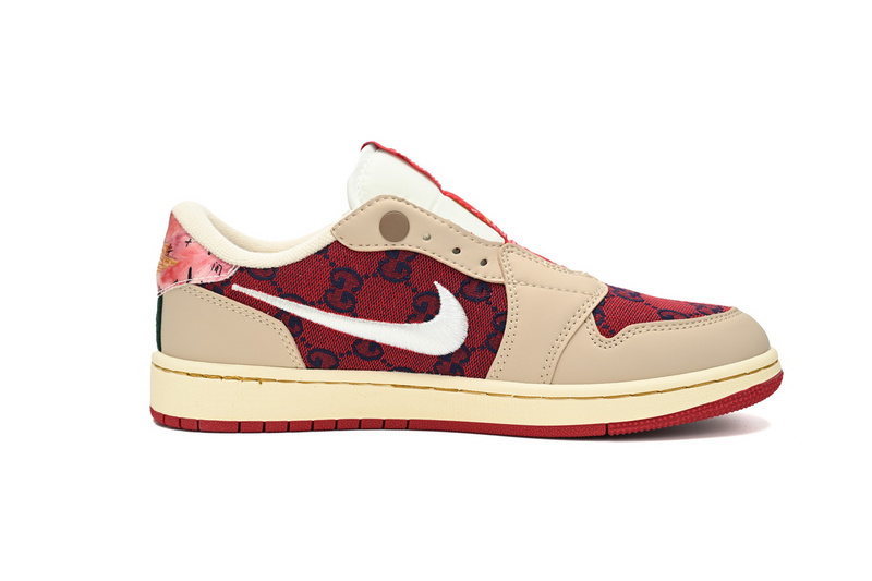 Q3 Air Jordan 1 Low Gucci Pearl Red