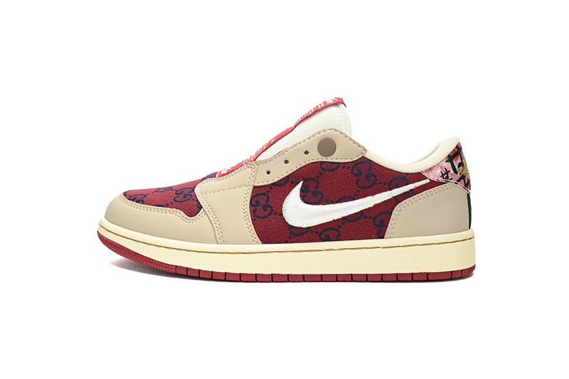 Q3 Air Jordan 1 Low Gucci Pearl Red