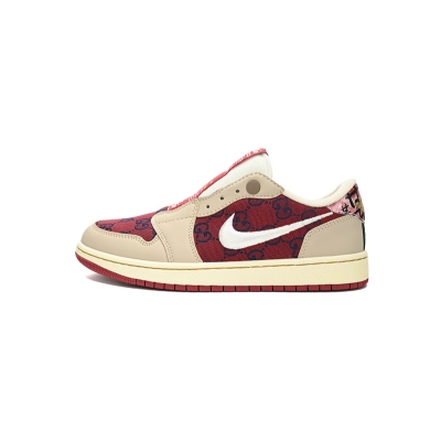 Q3 Air Jordan 1 Low Gucci Pearl Red 01
