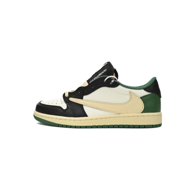 PRO Air Jordan Travis Scott x Air Jordan 1 Low Black Green Barb 01