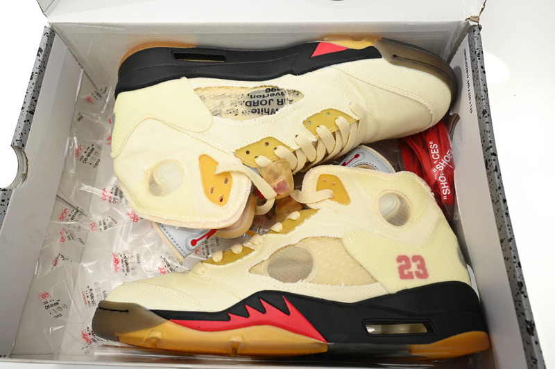 OG OFF White x Air Jordan 5 Retro SP Sail