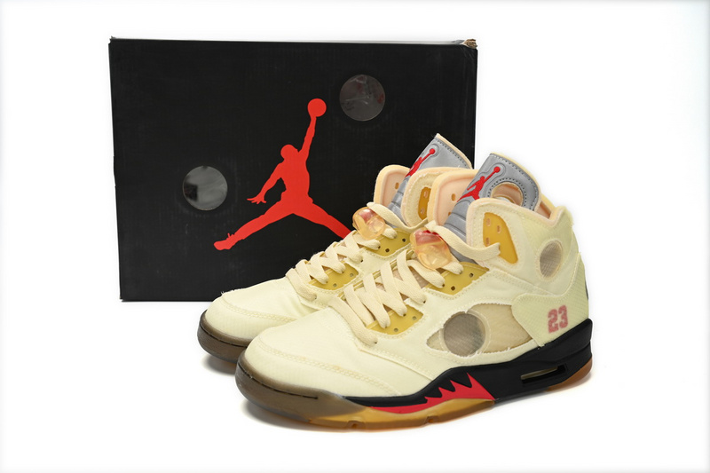 OG OFF White x Air Jordan 5 Retro SP Sail