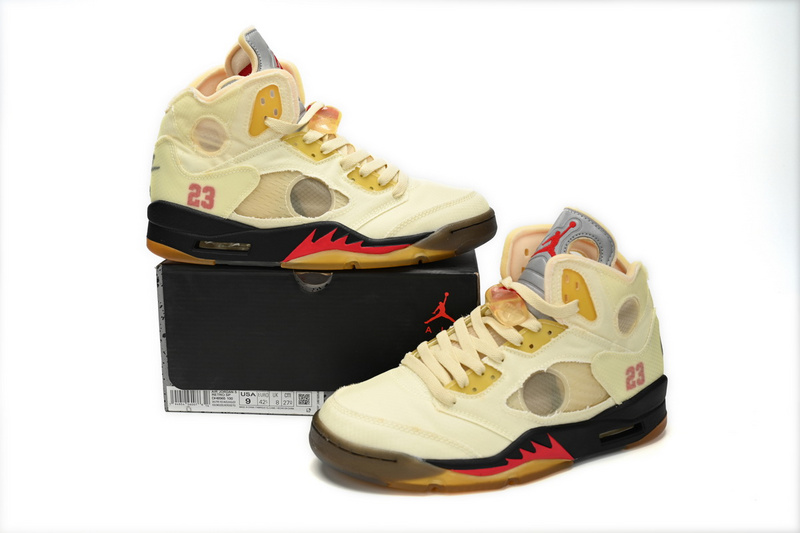 OG OFF White x Air Jordan 5 Retro SP Sail