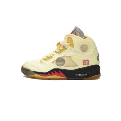 OG OFF White x Air Jordan 5 Retro SP Sail 01