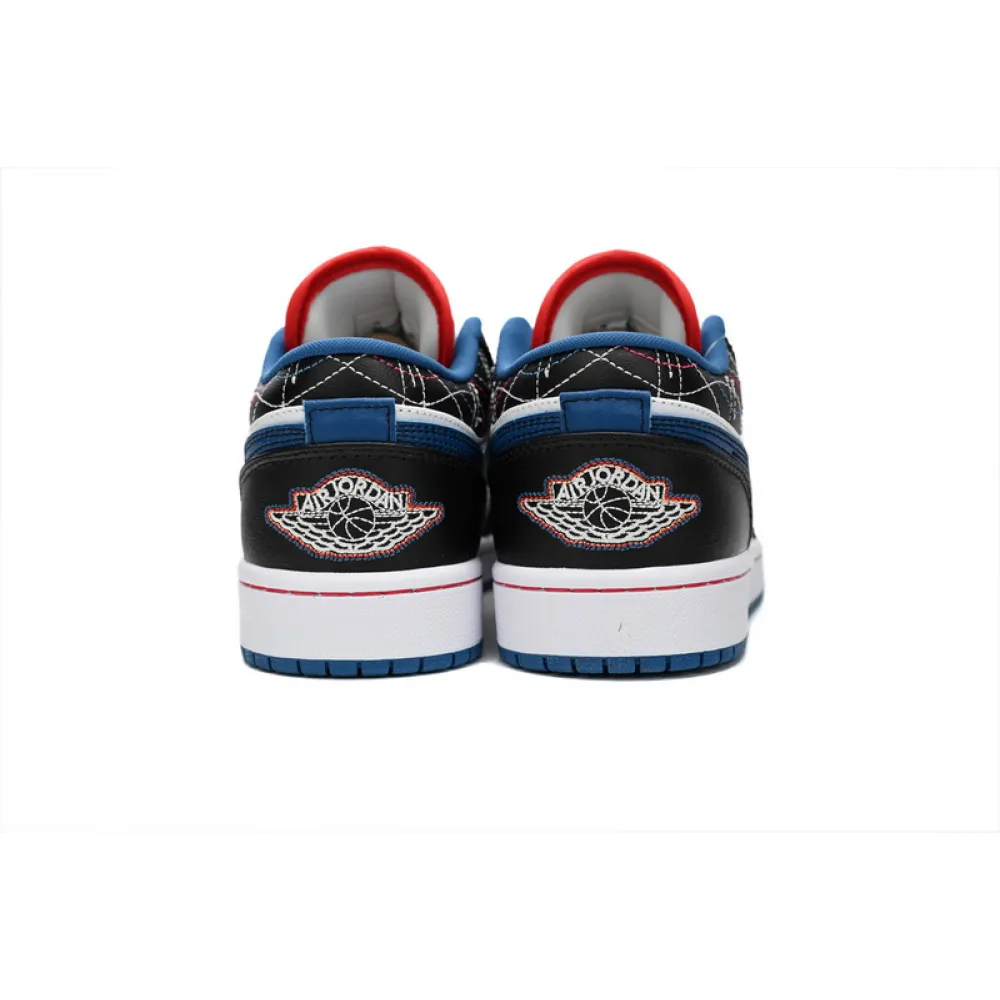 XH Air Jordan 1 Low SE "Black/Industrial Blue"