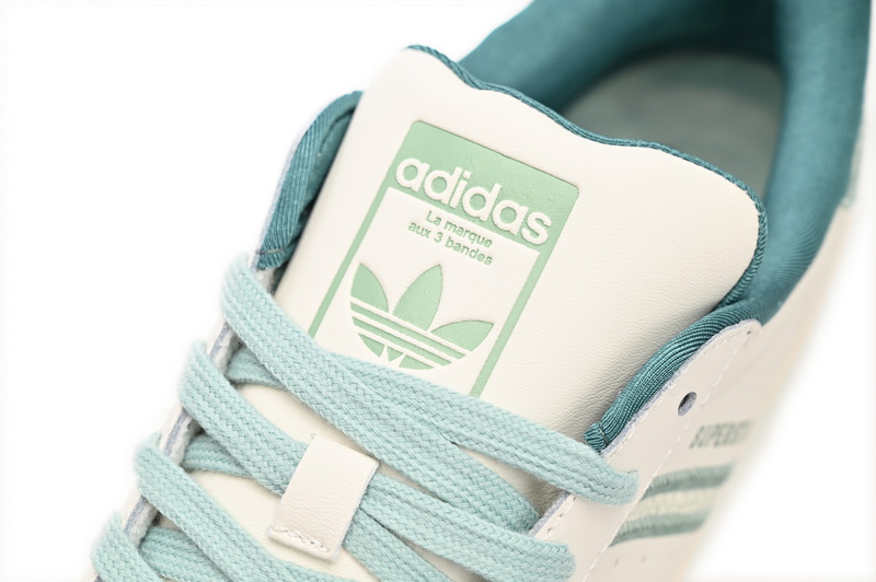 Adidas Superstar Shoes White New Cherry White Green
