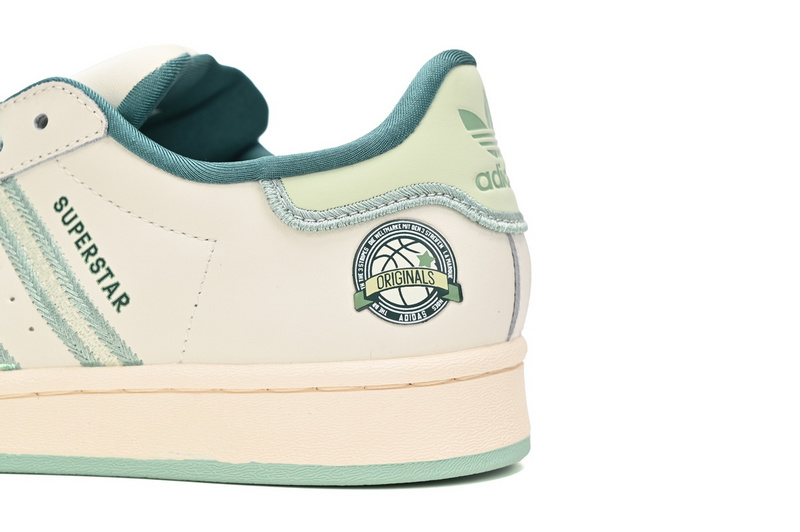 Adidas Superstar Shoes White New Cherry White Green