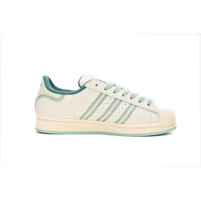 Adidas Superstar Shoes White New Cherry White Green