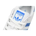 Adidas Superstar Shoes White Black Light Blue and White