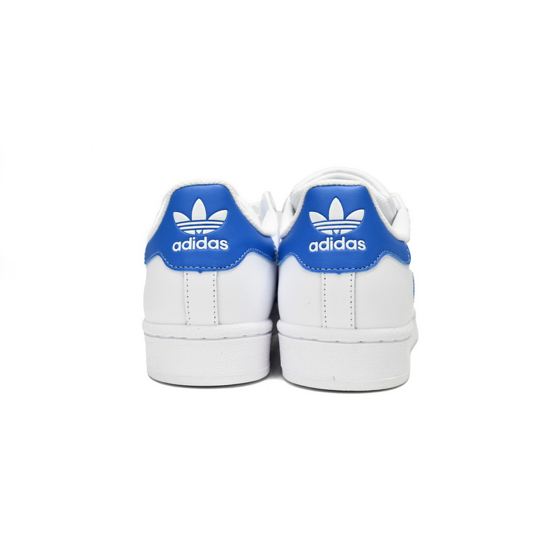 Adidas Superstar Shoes White Black Light Blue and White