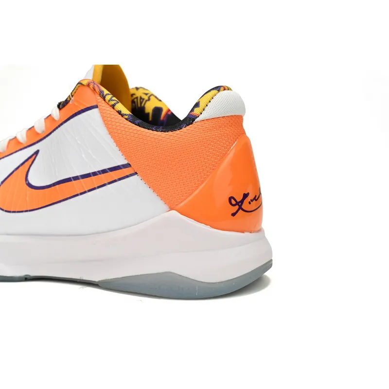 Kobe 5 BruceLee White Orange