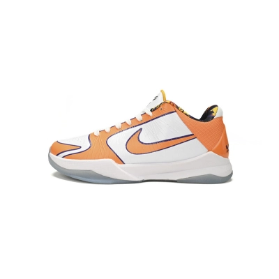 Kobe 5 BruceLee White Orange 01