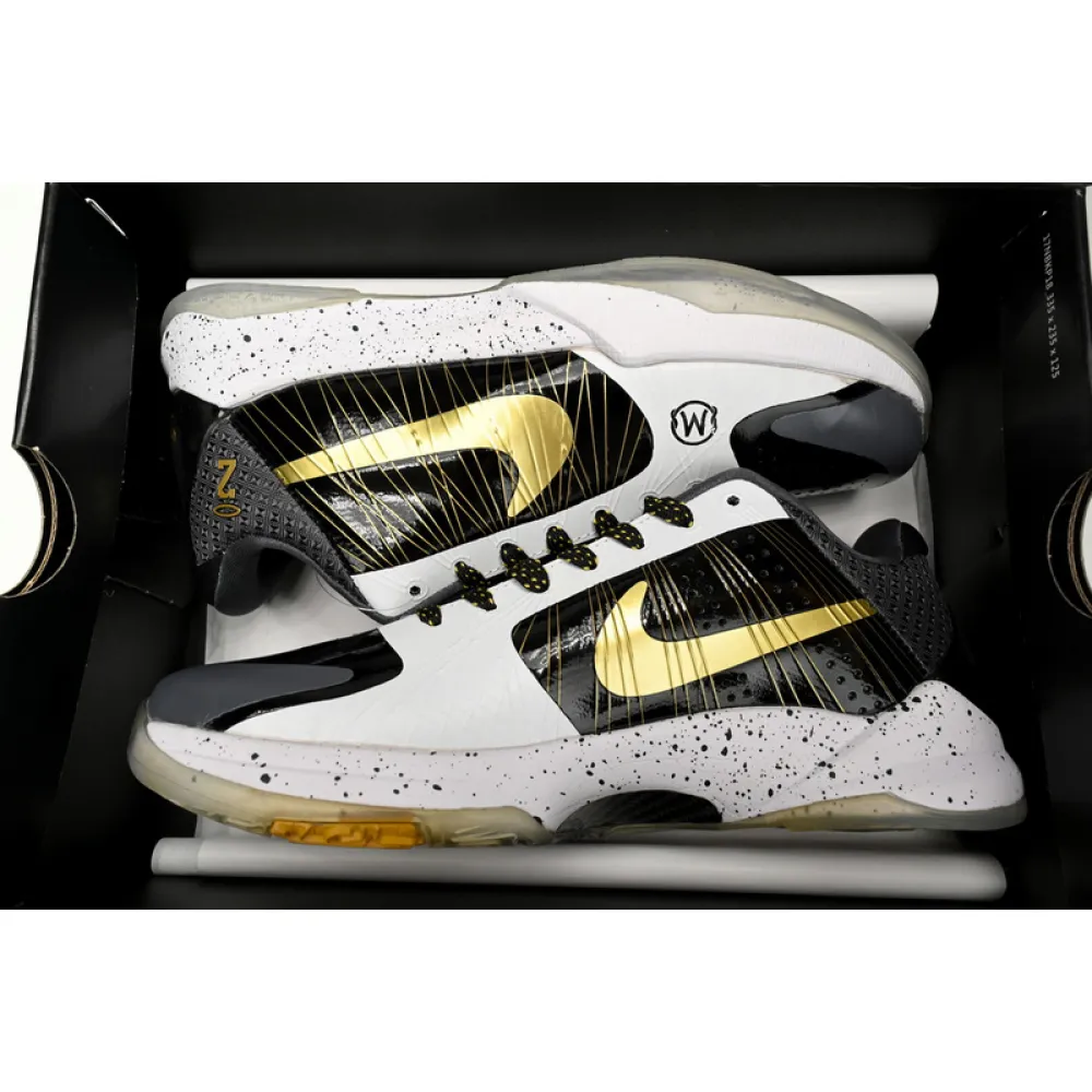 Nike Kobe V Protro Black White Gold