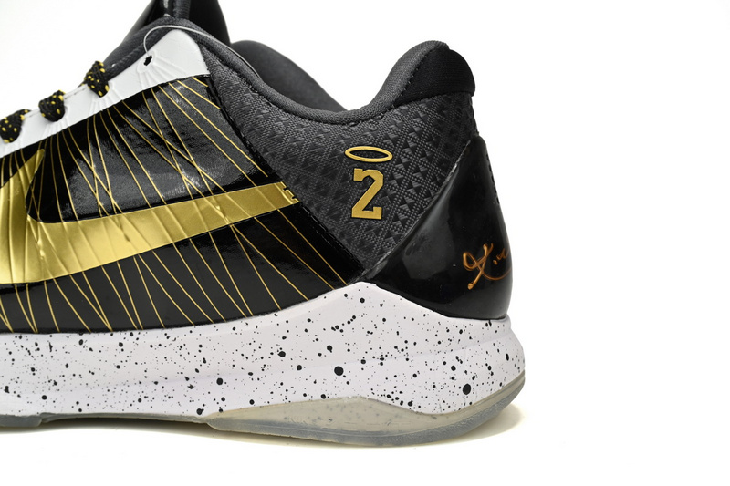 Nike Kobe V Protro Black White Gold