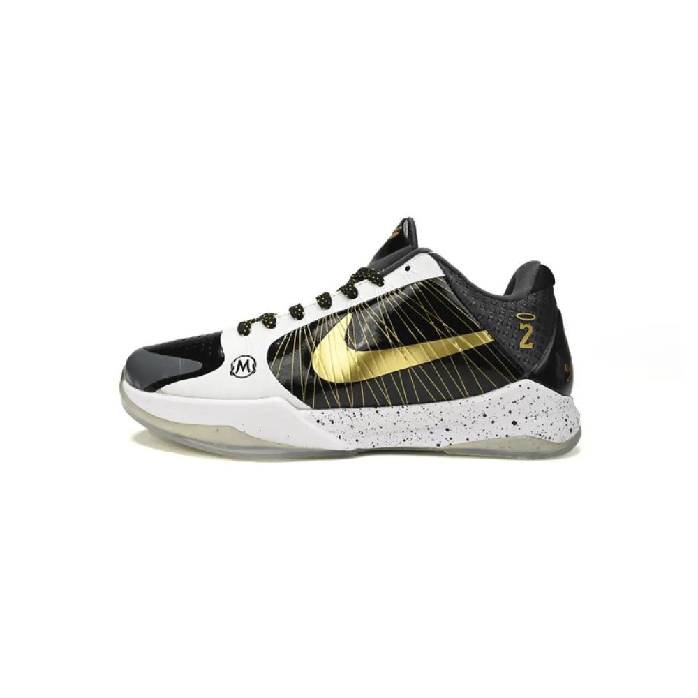 Nike Kobe V Protro Black White Gold