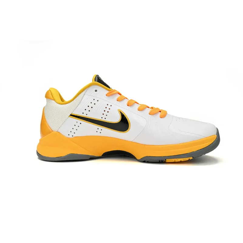 New Sale Nike Zoom Kobe 5 V X White Black Yellow Shoes