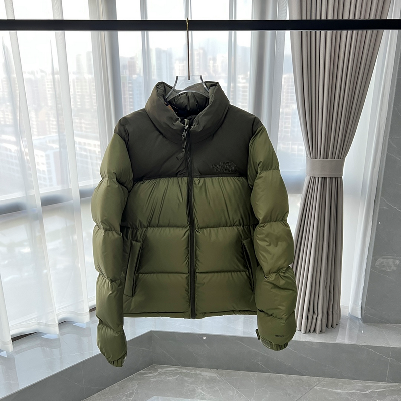 TheNorthFace Splicing White And Double Green