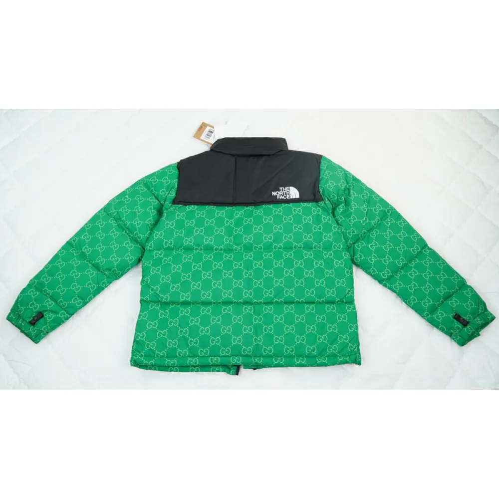 TheNorthFace Splicing White And Green GUCCI