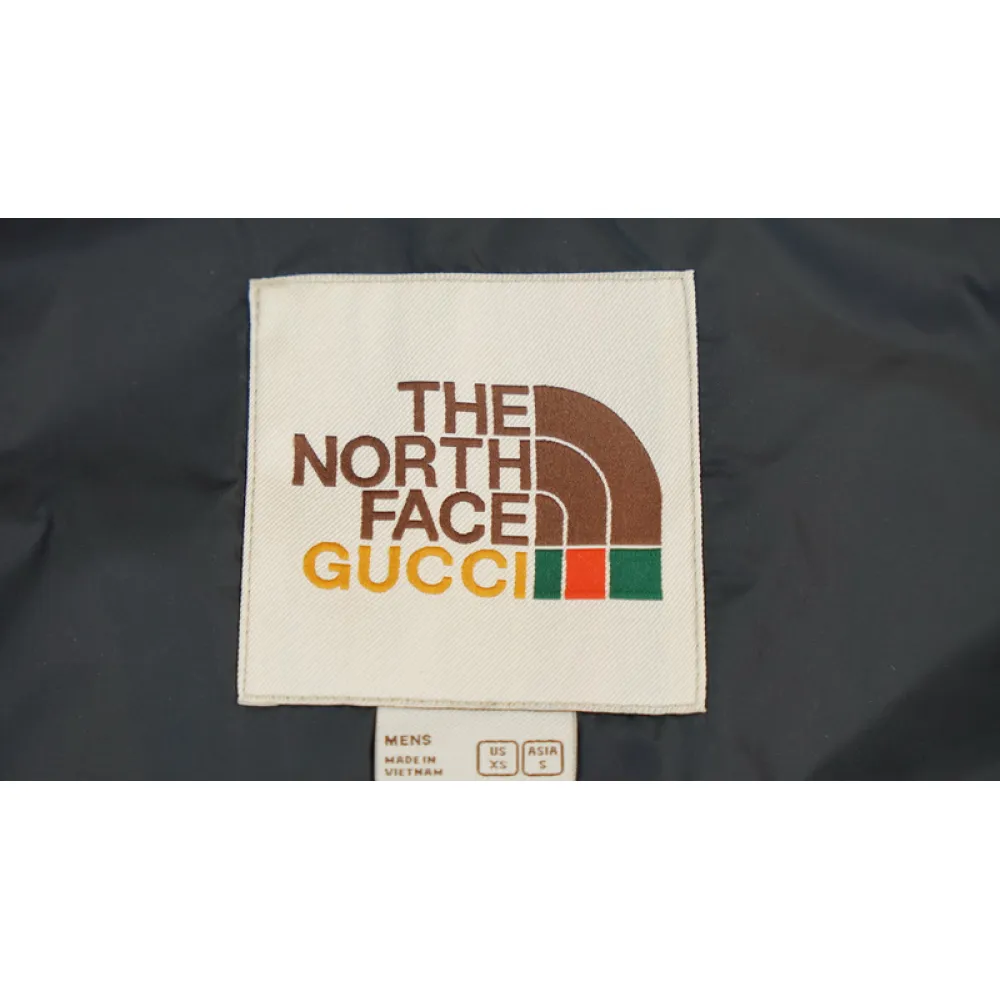 TheNorthFace Splicing White And Green GUCCI