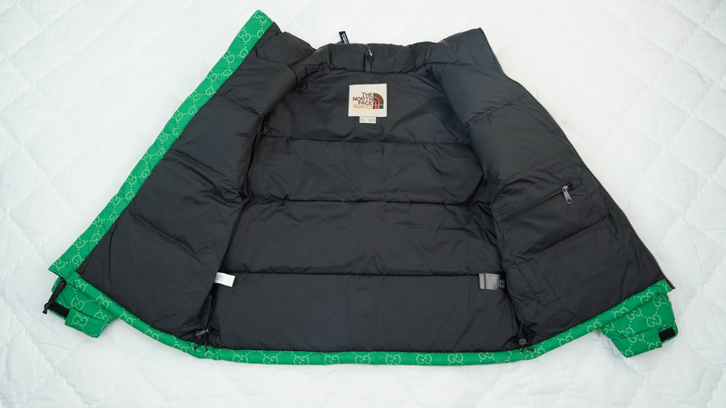 TheNorthFace Splicing White And Green GUCCI