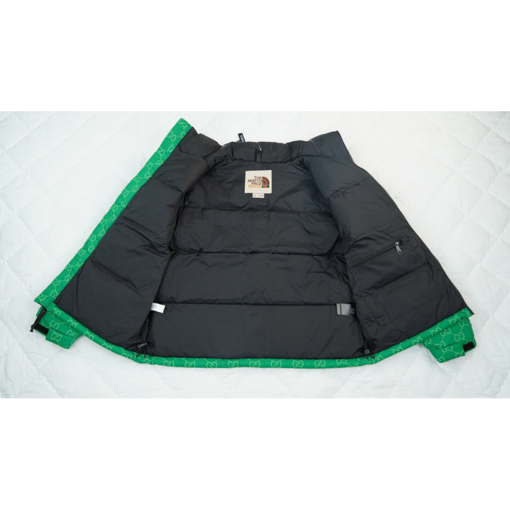 TheNorthFace Splicing White And Green GUCCI