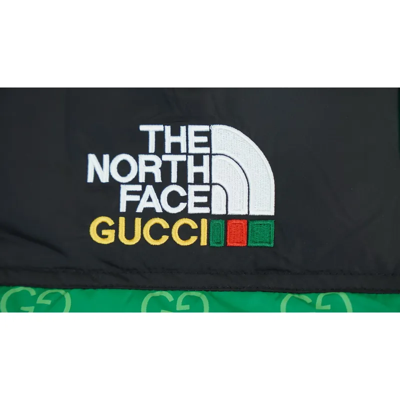 TheNorthFace Splicing White And Green GUCCI