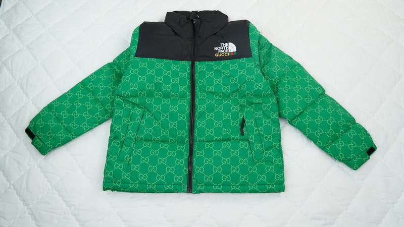 TheNorthFace Splicing White And Green GUCCI