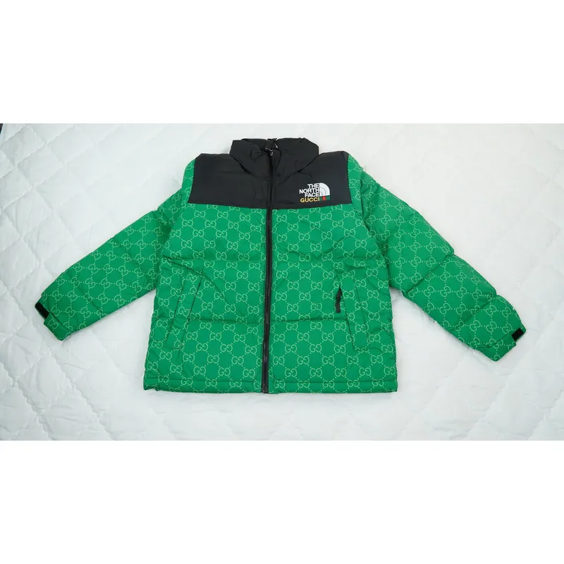 TheNorthFace Splicing White And Green GUCCI