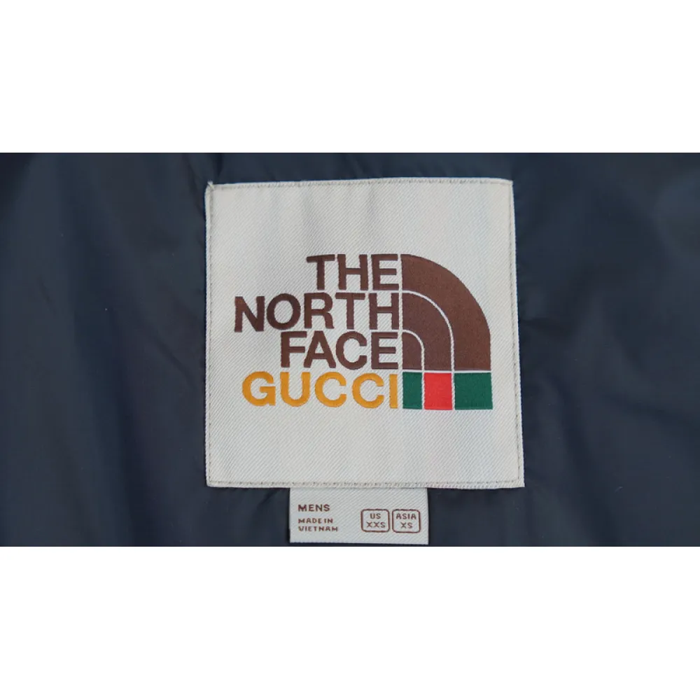 TheNorthFace Splicing White And Grey GUCCI