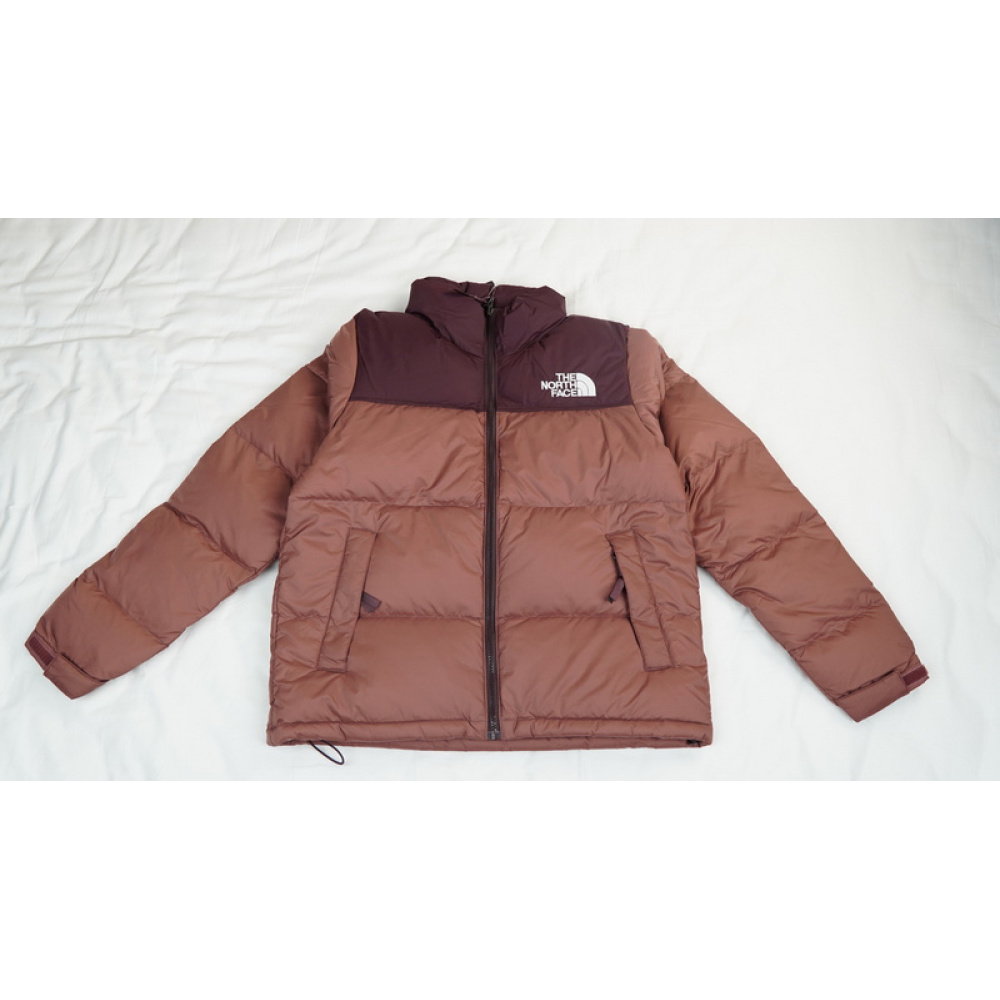TheNorthFace Splicing White And Red Brown
