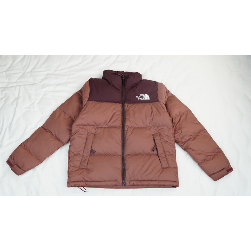 TheNorthFace Splicing White And Red Brown