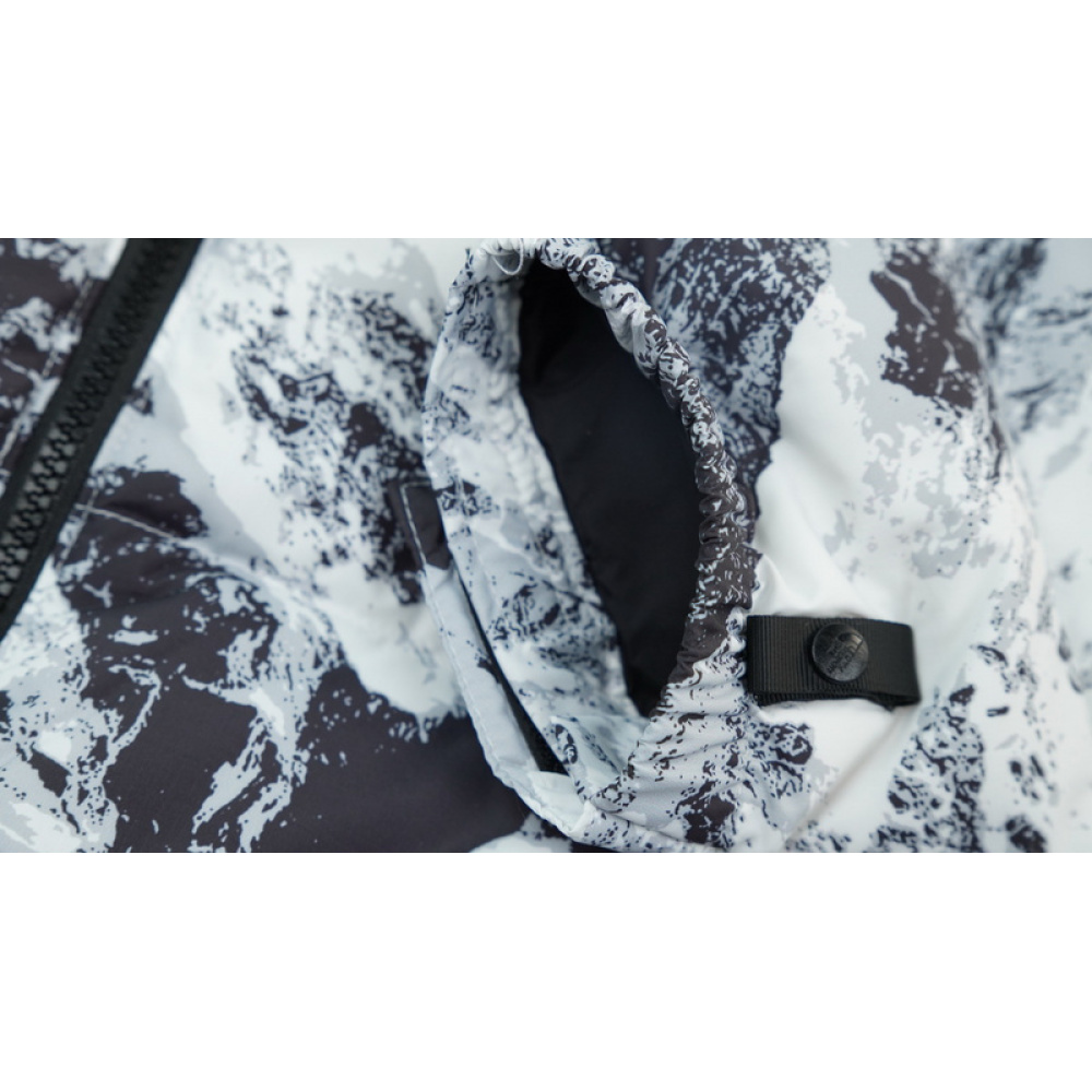 TheNorthFace Splicing White And Snow Mountain