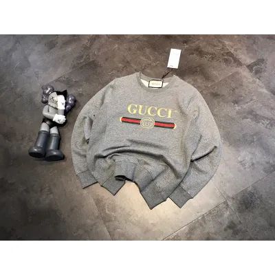 GUCCI Hoodie -gold print 01