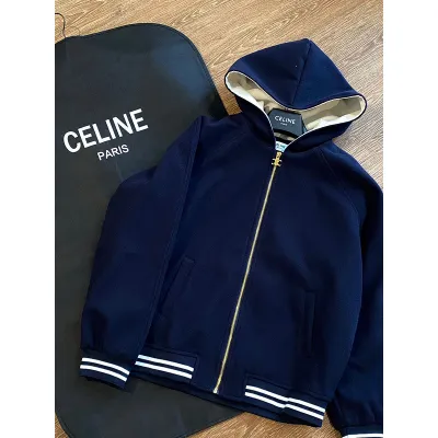 CELINE-Hooded baseball uniform 02