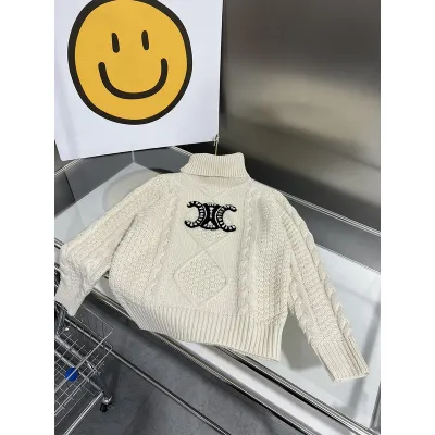 CELINE- Turtleneck knitted pullover sweater 01
