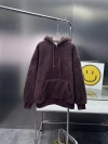 CELINE-Lamb wool hooded sweatshirt