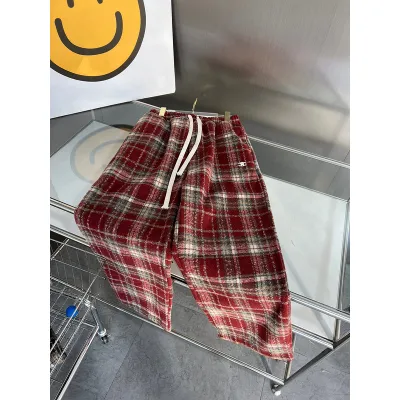 CELINE-Woolen plaid casual pants 01