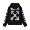 OFF WHITE-Hooded sweater with colored arrows