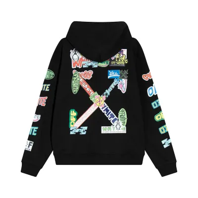OFF WHITE-Hooded sweater with colored arrows 01