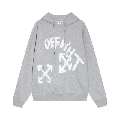 OFF WHITE-Hooded sweater with spray paint arrows 02