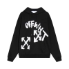 OFF WHITE-Hooded sweater with spray paint arrows