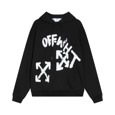 OFF WHITE-Hooded sweater with spray paint arrows 01