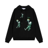 OFF WHITE-Hooded sweater with alien pattern
