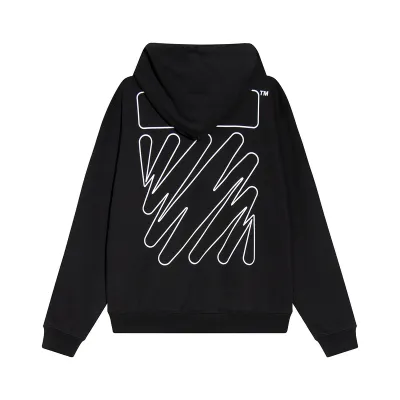 OFF WHITE-Hooded sweater with zebra 01