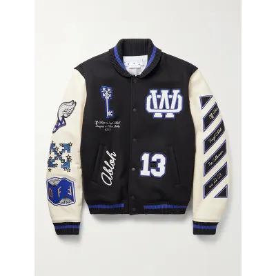 OFF WHITE-Baseball Jacket S015 01