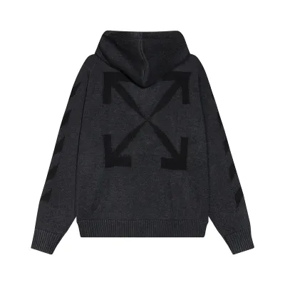 OFF WHITE-Hooded sweater with zebra arrow 02